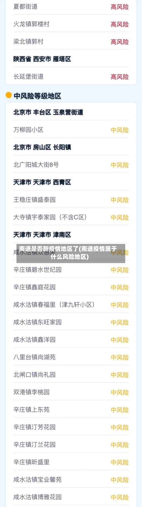 南通是否新疫情地区了(南通疫情属于什么风险地区)