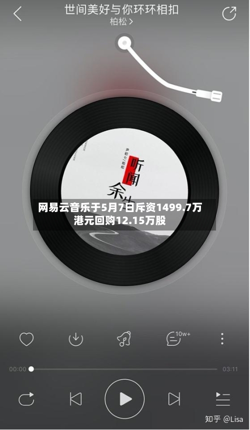 网易云音乐于5月7日斥资1499.7万港元回购12.15万股