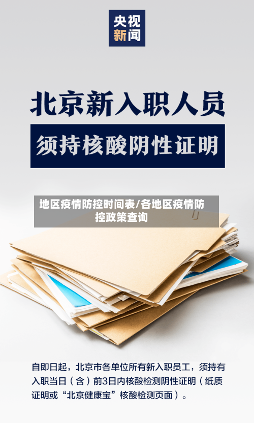 地区疫情防控时间表/各地区疫情防控政策查询-第2张图片