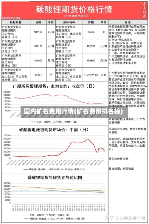 国内矿石费用行情(矿石费用排名榜)