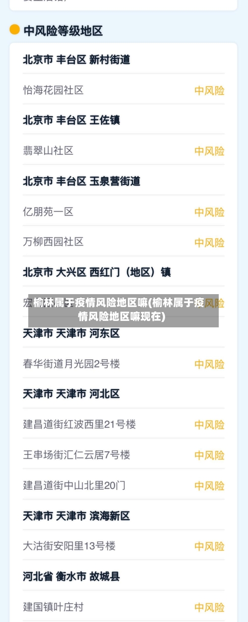 榆林属于疫情风险地区嘛(榆林属于疫情风险地区嘛现在)