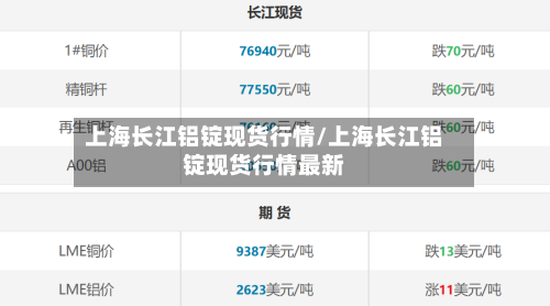 上海长江铝锭现货行情/上海长江铝锭现货行情最新-第2张图片