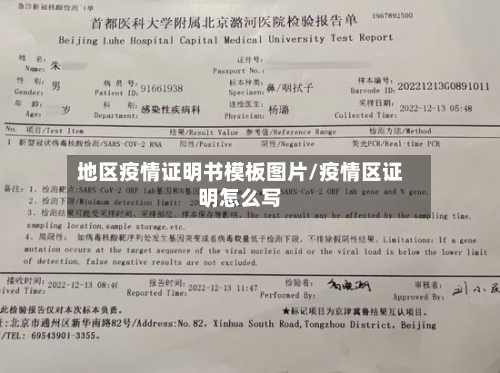 地区疫情证明书模板图片/疫情区证明怎么写
