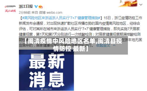 【闽清疫情中风险地区名单,闽清县疫情防控 最新】