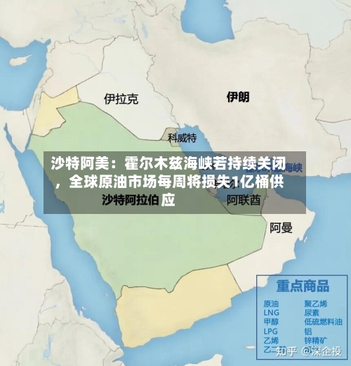 沙特阿美：霍尔木兹海峡若持续关闭，全球原油市场每周将损失1亿桶供应