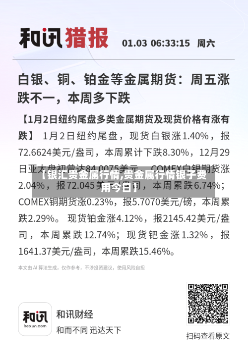 【银汇贵金属行情,贵金属行情银子费用今日】-第2张图片
