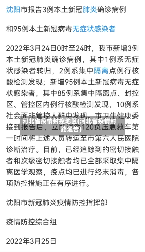 河北省疫情封控地区(河北省疫情封路通告)