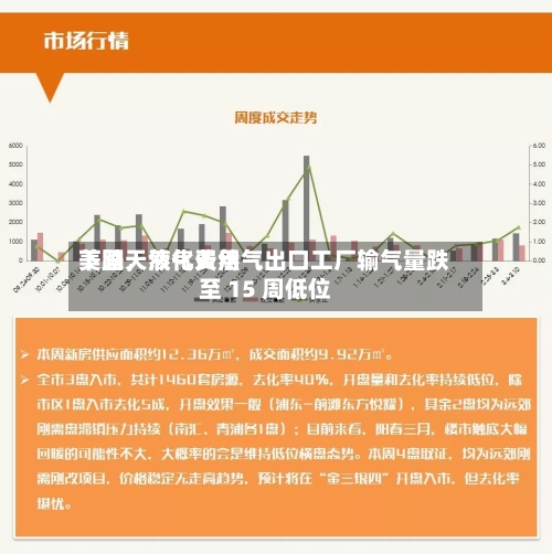 美国天然气费用下跌，液化天然气出口工厂输气量跌至 15 周低位-第2张图片