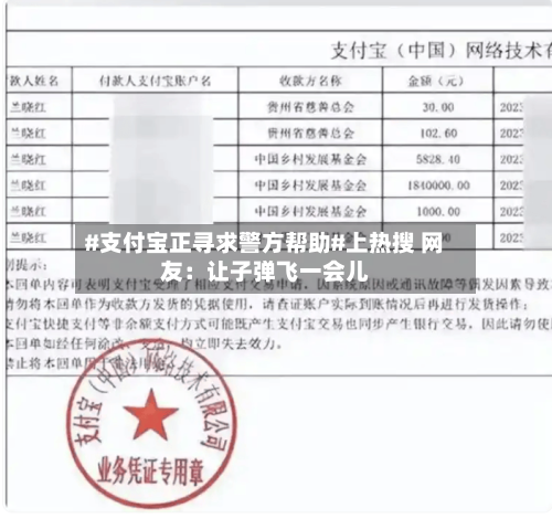 #支付宝正寻求警方帮助#上热搜 网友:让子弹飞一会儿-第2张图片