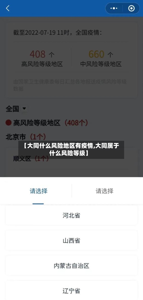 【大同什么风险地区有疫情,大同属于什么风险等级】-第3张图片