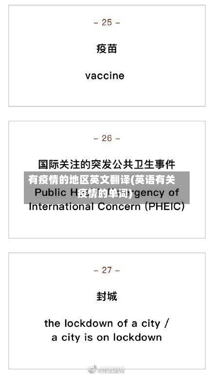 有疫情的地区英文翻译(英语有关疫情的单词)-第2张图片