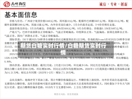 期货白糖实时行情/白糖期货实时行情-第2张图片