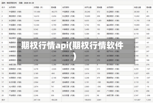期权行情api(期权行情软件)-第2张图片