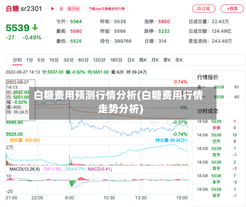 白糖费用预测行情分析(白糖费用行情走势分析)-第3张图片